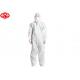 Waterproof White Microporous Disposable Hooded Coveralls