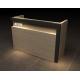 Wooden MDF Retail Checkout Counters With LED Light Customized Size / Color