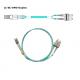 OM3 Aqua LC/UPC-SC/UPC Duplex Fiber Optic Patch Cord LSZH Out Jacket