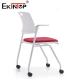Foldable Training Chair With Casters Plastic Backrest Iron Frame