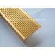 Solid Anodized Brass Aluminum Stair Nosing Profiles , Metal Stair Nosing For Wood Stairs