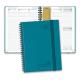 100GSM Hard Leatherette Paper Vertical Weekly Planner In Pacific Green