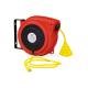 Plastic Housing Electric Spring Driven Cable Reel With Ratch Double Adjustment