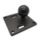 RoHS 1.5inch Adjustable Aluminum Ball Mount ATV 92mm With Square Plate