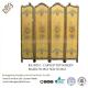 Modern Foldable Screen Divider Pine Air Brush Plywood With Gold Foil Foldable Room Partitions
