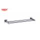 Double Rod Hand Towel Holder Brass Bathroom Chrome Color OEM Brass Base Square With Curve Design