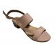 Custmized Footbed High Heel Pu Flat Summer Sandal
