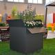 Custom Style Rusty Black Corten Steel Planter Boxs Raised Garden Bed With Drainage Hole