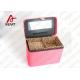 Leopard Printed Cosmetics Foldable Paper Box With Mirror Matte Lamination Suface