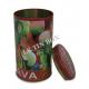 Airtighted Cylinder Round Tin Box Tea Storage Container With Plug Lid