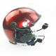 Red PPG helmet/Paramotor helmet with full headset EN966