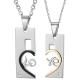 New Fashion Tagor Jewelry 316L Stainless Steel couple Pendant Necklace TYGN238