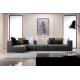 European Modern Elegant Extra Large Velvet Black Sectional Sofa Furniture