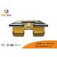 High Grade Wood Supermarket Checkout Counter Multifunctional With Conveyor Belt