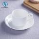 Savall HoReCa White Modern Ceramic Cups And Saucers Set for Restaurant