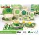 Green Color Bamboo Fiber Dinnerware , Waterproof Non - Odor Bamboo Fiber Dishes