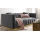 Ergonomic Design Customized Grey Velvet Lounge Sofa For Living Room
