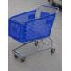 Plastic Supermarket Shopping Carts , Color Powder Coating Shopping Trolleys