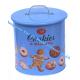 Jala Cookie Tins  Biscuits Food Grade Tin Containers Blue Cookie Tin with Handle on Cap