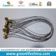 Stainless Steel Wire Loop 15cm Length w/Clear Plastic Coated & Copper Cylinder OD9*T5mm