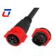 M19 Push Locking 3+3 Multi Pin Cable Plug Connector Waterproof For Power Signal Combined