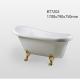 Luxury Modern Acrylic Clawfoot Bathtubs ,  Jacuzzi Freestanding Tub With Adjust Feet