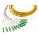 1 Meter Fiber Optic Jumper Cables SM Simplex SC APC 12 Core Fanout Fiber Optic Pigtails