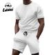 Cotton Jogging Men Sportswear Set Gym Tracksuit Drawstring 2 Piece Track Suit