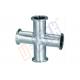 Quick Loading 304 Stainless Steel Pipe Fittings Straight Cross For Connection