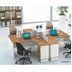 modern 4 persons + type office table workstation in warehouse in Foshan