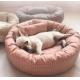 Indoor Luxury Round Faux Fur Washable Puppy Mattress For Medium Small Dogs Self Warming