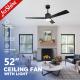 220v Reversible Modern Smart Ceiling Fan Remote Control 3 Colors