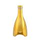 750ml Elegant Electroplated Color Wine Glass Bottle with Aluminum Plastic PP Collar