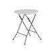 24 Inch Foldable Round White Plastic Table Oxidation Resistance Rattan Tabletop