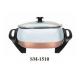 12 Inch 1800W Nonstick Frying Pan With Glass Lid CE Certificated