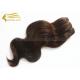 35 CM Body Wave Hair Weft Extensions, 14 Brown Remy Human Hair Weft Extension For Sale