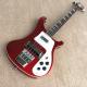 Best Bass Top quality Rick 4003 model Ricken 4 strings Electric Bass guitar in metal red color Chrome hardware