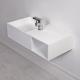 Solid Surface Corian Stone Wall Hung Basin With Storage Room