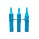 Blue Color Tattoo Plastic Tips , Round Tip Needles For Beginners CE Approval