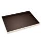 Endurable wooden brown leather serving tray for hotel suppliers
