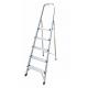 5 Steps  Easily Carried Household Foldable Aluminum Step Ladder