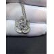  full diamonds of camellia necklace 18kt gold  with yellow gold or white gold