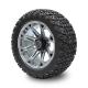 14 Inches Golf Cart Gunmetal Wheels and 22*10-14 High Profile Tires Combo 4 PLY Lift Required