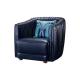 KTV lobby sofa chairs used PU leather for high density sponge with walnut wood legs