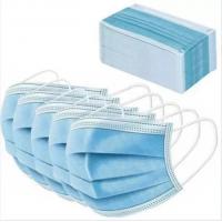 High Filtration 3 Ply Disposable Mask / Disposable Blue Mask Earloop Flat Style