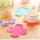 FDA Standard High Quality Custom Flower shaped Recycle Silicon Cup coaster