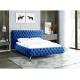 Cara Furniture Factory Direct wholesale blue velvet button Queen bed
