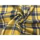 0.70mm Transparent Tpu Leather Compounded With Yellow Blue Grid Yarn Dyed Fabric