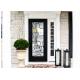 Natural Lighting Elegant Inlaid Wrought Iron Door Glass For Building Hand Forged Dignified