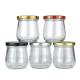 OEM ODM Nature White Transparent Big Mouth 200ml Glass Jars With Lids